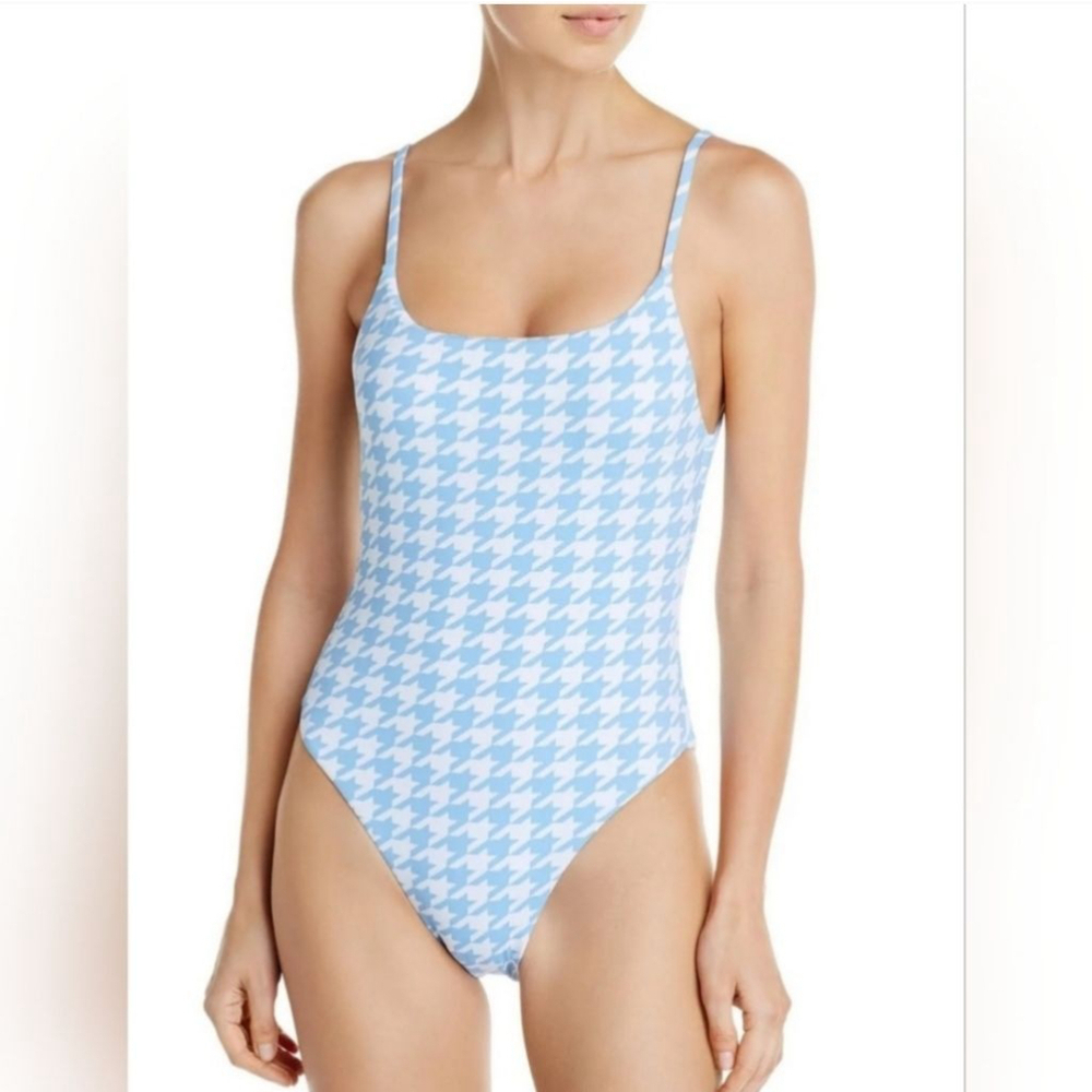 Aqua Swim Houndstooth onepiece swimsuit color oasis size small